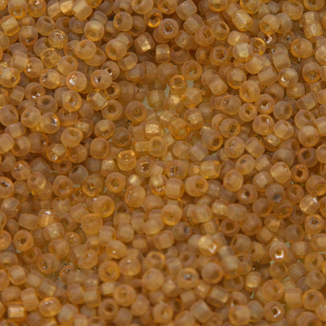 9SV251-10R: Vintage Venetian Transparent Goldenrod #10 Square Hole 9/0 50 Gram Bag