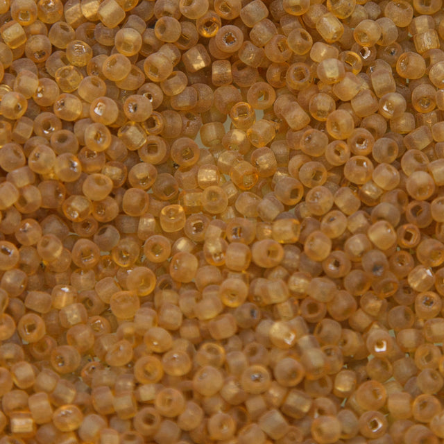 9SV251-10R: Vintage Venetian Transparent Goldenrod #10 Square Hole 9/0 50 Gram Bag