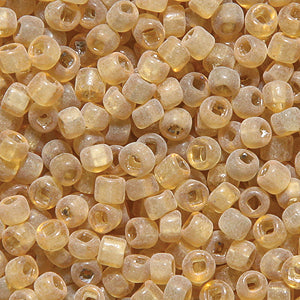 9SV251-10R: Vintage Venetian Transparent Goldenrod #10 Square Hole 9/0 50 Gram Bag