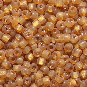 9SV253-15: Vintage Venetian Transparent Gold #15 Sqhole Frosted 9/0 500 Grams