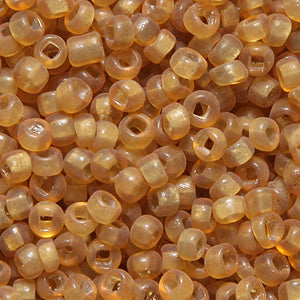 9SV253-16: Vintage Venetian Transparent Gold #16 SQ Hole Frosted 9/0 500 Grams