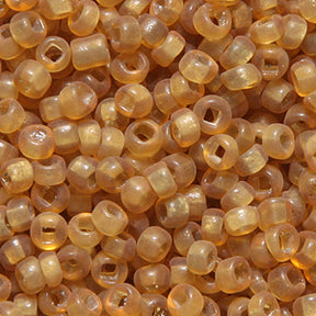 9SV253-16: Vintage Venetian Transparent Gold #16 SQ Hole Frosted 9/0 500 Grams