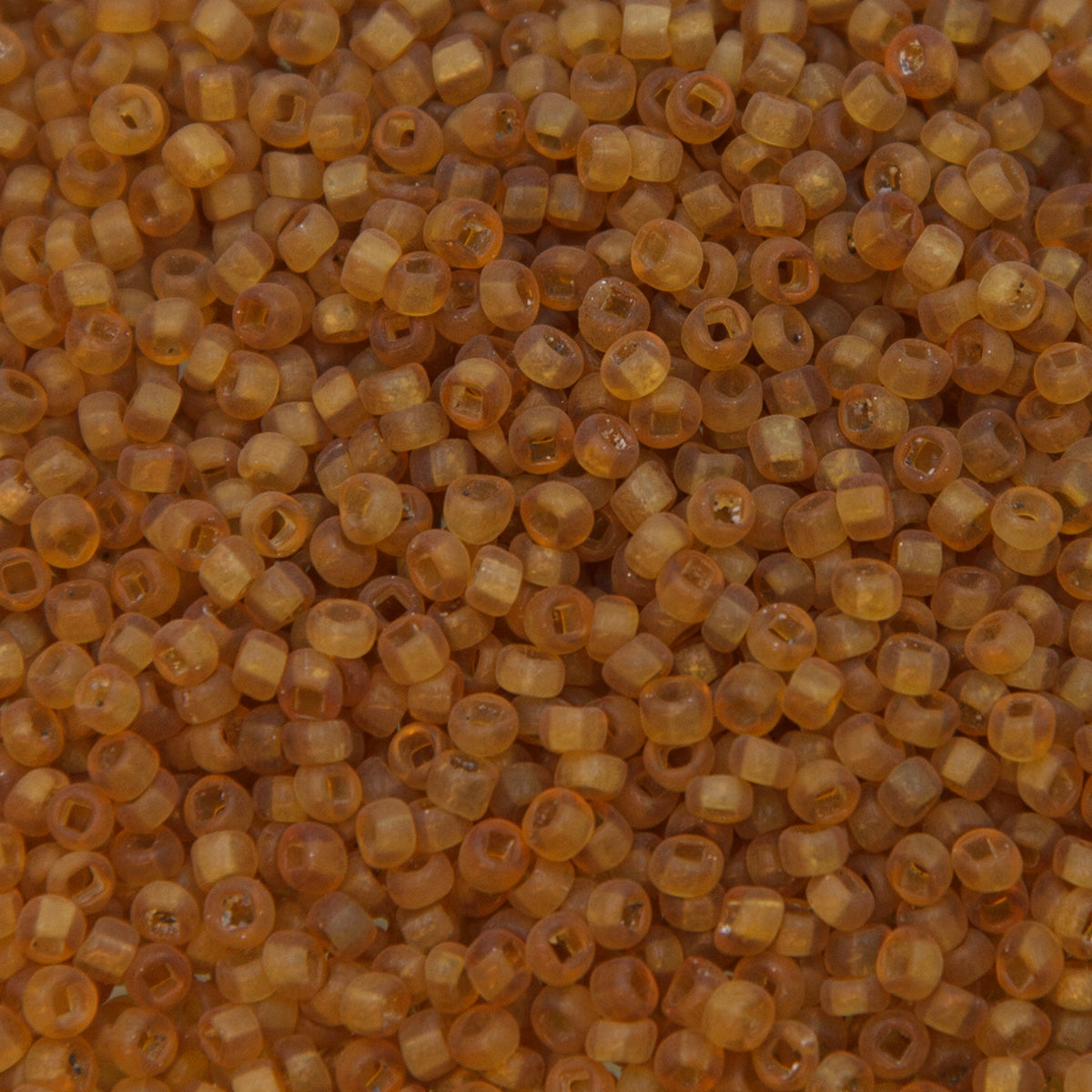 9SV253-16R: Vintage Venetian Transparent Gold #16 Square Hole Frosted 9/0 50 Gram Bag