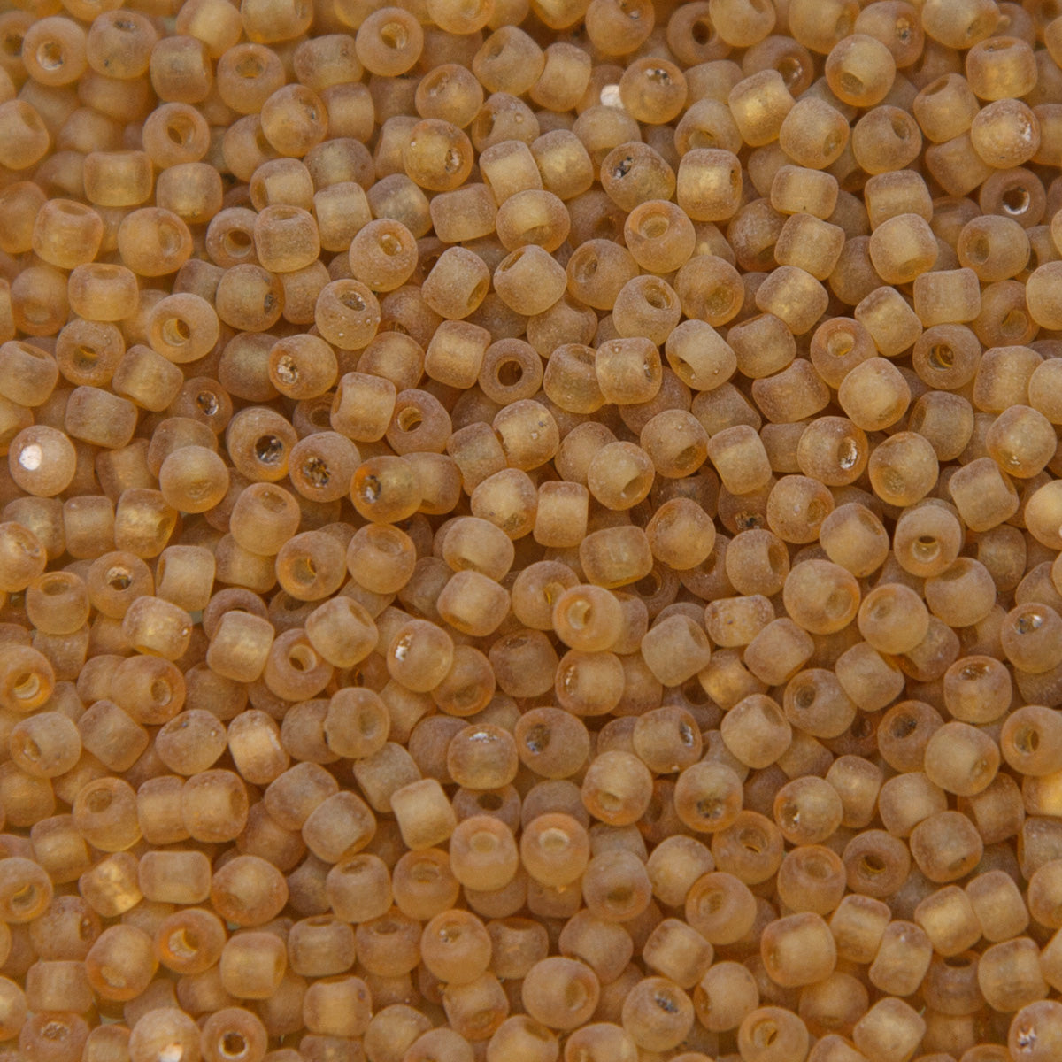 9SV253-18R: Vintage Venetian Transparent Gold #18 Frosted 9/0 50 Gram Bag