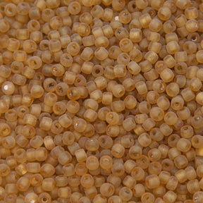 9SV253-18R: Vintage Venetian Transparent Gold #18 Frosted 9/0 50 Gram Bag