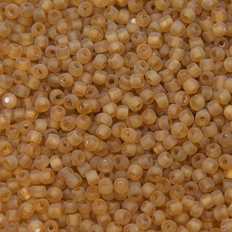 9SV253-18R: Vintage Venetian Transparent Gold #18 Frosted 9/0 50 Gram Bag