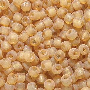 9SV253-18R: Vintage Venetian Transparent Gold #18 Frosted 9/0 50 Gram Bag