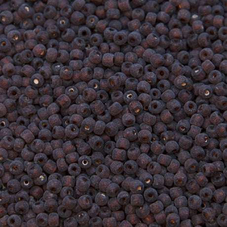 9SV258-1UR: Vintage Venetian Transparent Brown #1 Frosted 9/0 50 Gram Bag