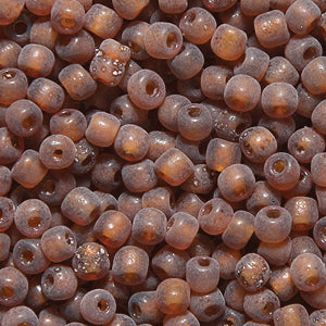 9SV258-4UR: Vintage Venetian Transparent Brown #4 Frosted 9/0 50 Gram Bag