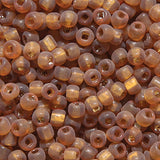 9SV258-6UR: Vintage Venetian Transparent Brown #6 Frosted Square Hole 9/0 50 Gram Bag