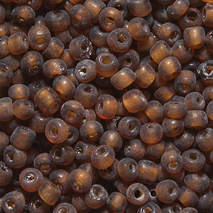 9SV259-6UR: Vintage Venetian Transparent Sepia #6 Frosted 9/0 50 Gram Bag