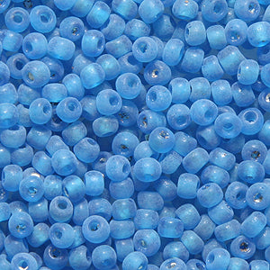 9SV265-3U: Vintage Venetian Transparent Blue #3 Frosted 9/0 500