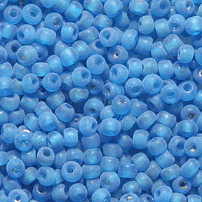 9SV265-3U: Vintage Venetian Transparent Blue #3 Frosted 9/0 500