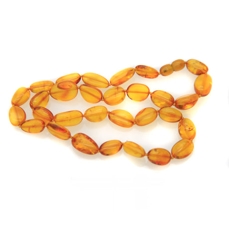AC900-N6: Amber Knotted Necklace Honey 20 Inches