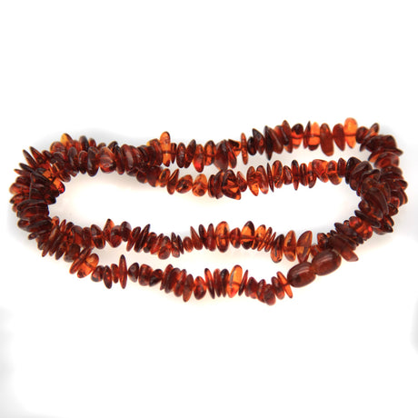 AC900-N8: Amber Necklace Cognac Chip 18Inch