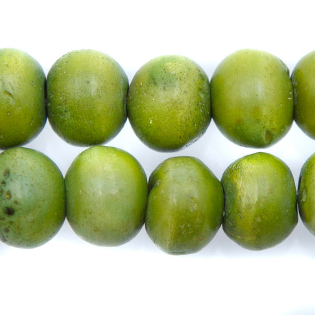 BN100-22: Avocado Colored Bone 12mm 13" String