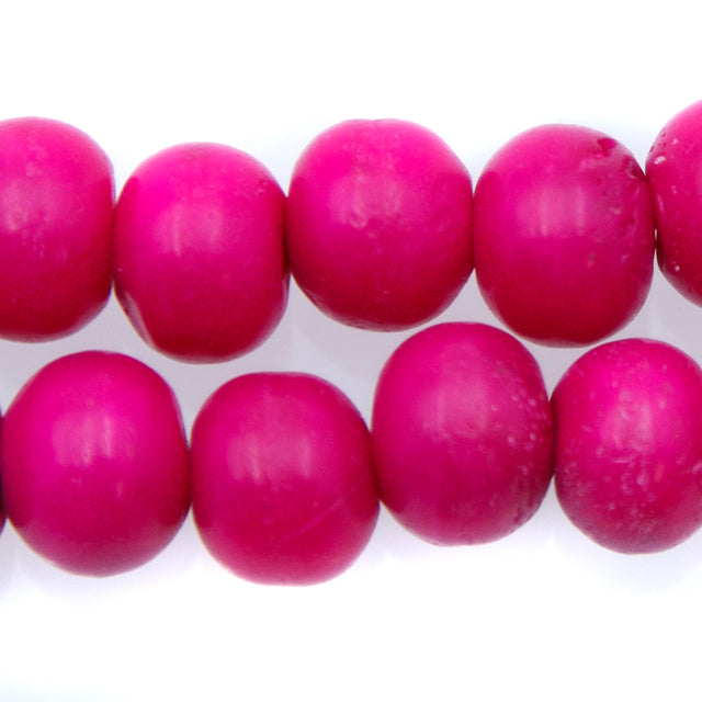 BN100-26: Hot Pink Colored Bone 12mm 13" String