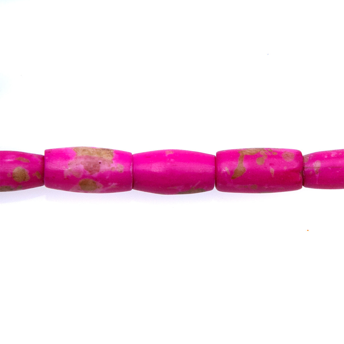 BN100-31: Hot Pink Colored Bone Hair Pipe 12mm 13" String