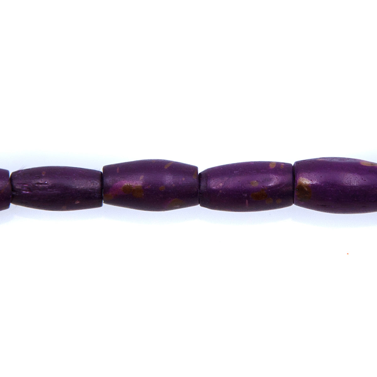 BN100-32: Purple Colored Bone Hair Pipe 12mm 13" String
