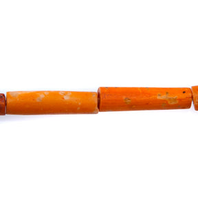 BN100-33: Orange Colored Bone Tube 24mm 13" String