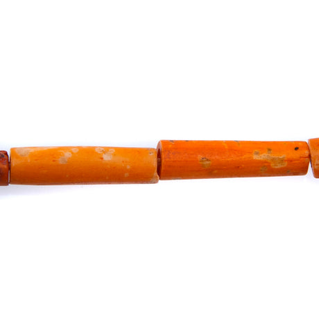 BN100-33: Orange Colored Bone Tube 24mm 13" String