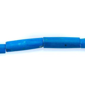BN100-39: Turquoise Colored Bone Tube 24mm 13" String