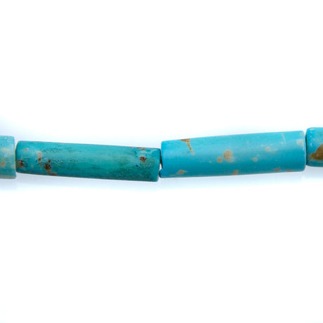 BN100-40: Light Turquoise Colored Bone Tube 24mm 13" String