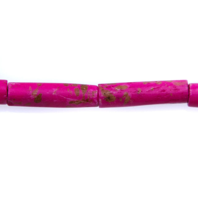 BN100-42: Hot Pink Colored Bone Tube 24mm 13" String