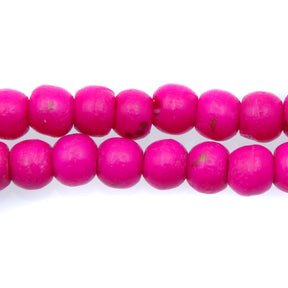BN100-9: Hot Pink Colored Bone 6mm 13" String