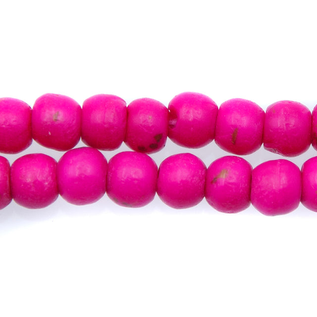BN100-9: Hot Pink Colored Bone 6mm 13" String
