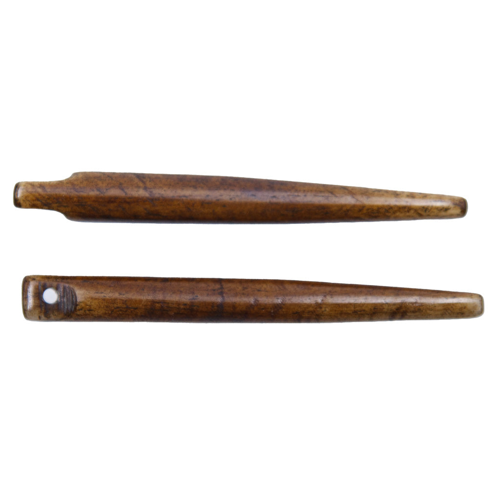 BN350-BR: Bone Tooth Shape Brown 65mm Average 10 Pieces