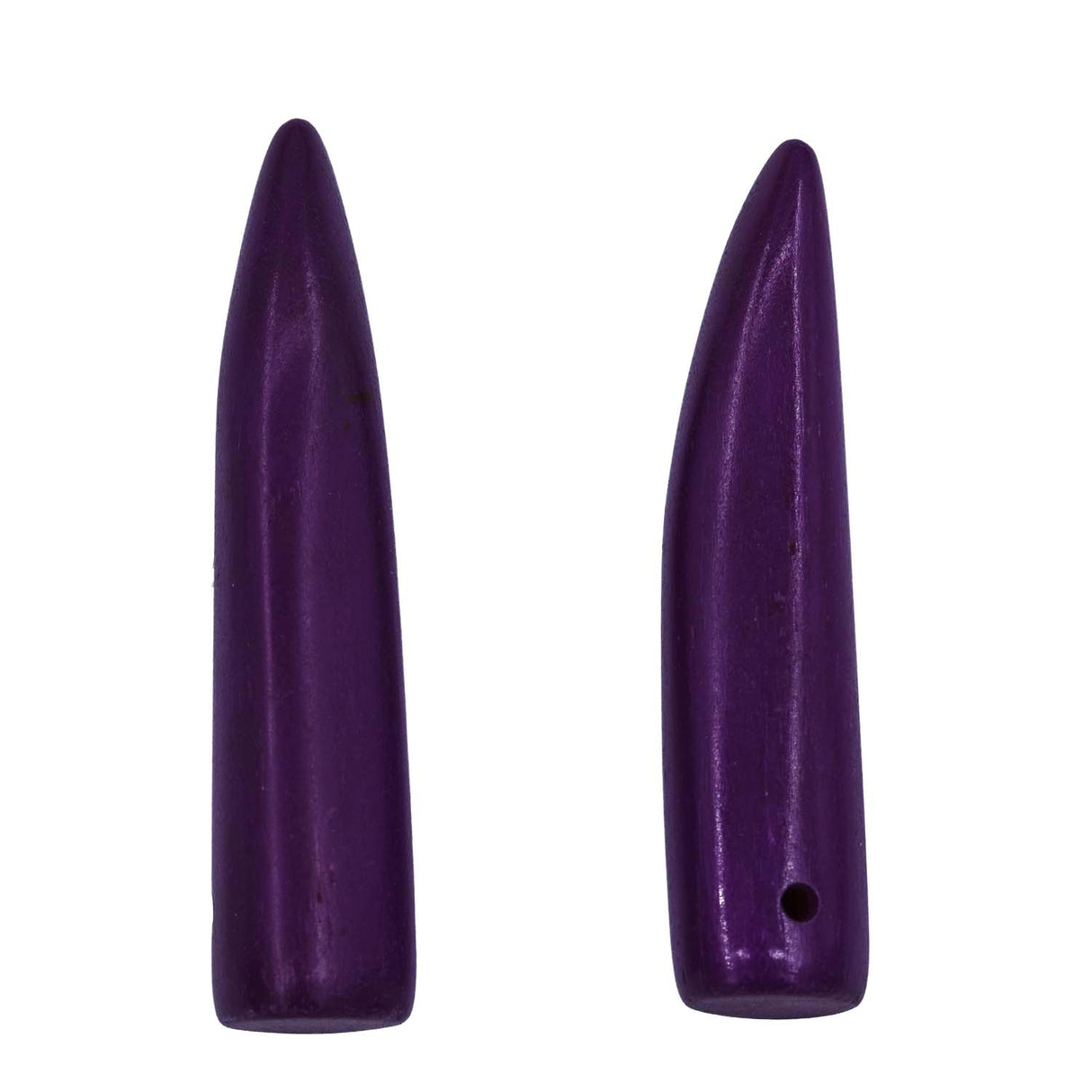 BN3500-02: Bone Tooth Shape Pendant Purple 10x44-50mm AVG 5PPK