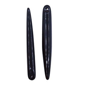 BN3501-01: Bone Fang Shape Pendant Black/Brown 6-8x55mm AVG 5PPK