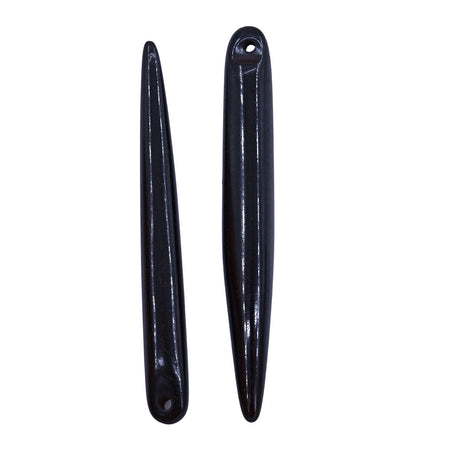 BN3501-01: Bone Fang Shape Pendant Black/Brown 6-8x55mm AVG 5PPK