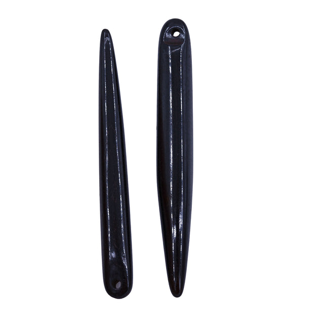 BN3501-01: Bone Fang Shape Pendant Black/Brown 6-8x55mm AVG 5PPK