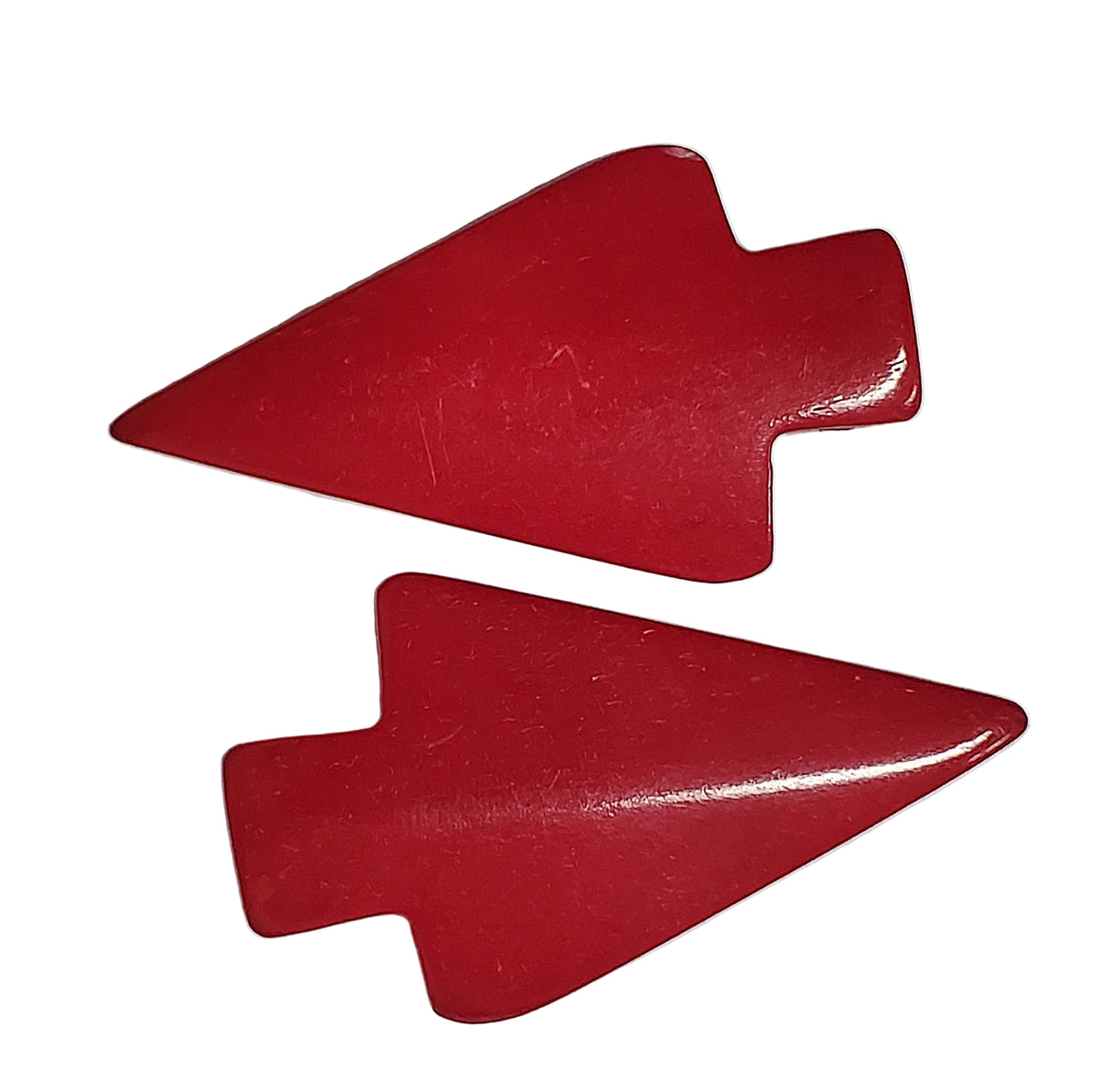 BN3750-A1: Bone Arrowhead Pendant Red 24x42mm 5PPK