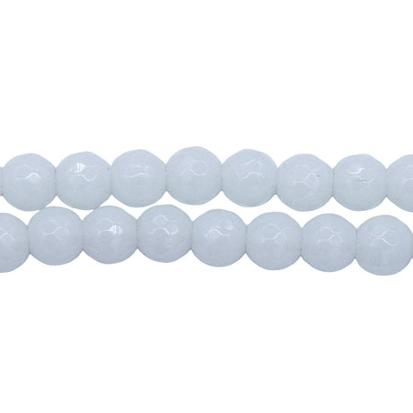 CG214-6: 6mm Alabaster White Faceted Round