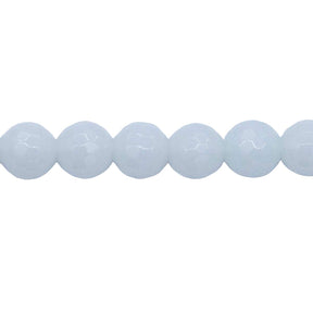 CG214-8: 8mm Alabaster White Faceted Round