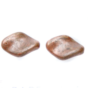CZ9211-07: Czech Twisted Oval Graphite Golden Flake 19x13mm 6 Pieces