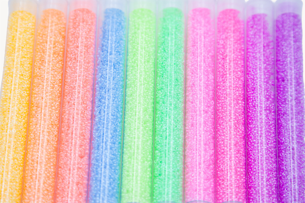SDB999-MX1: Miyuki 11/0 ROUND Luminous Neons 24-25GM Ea