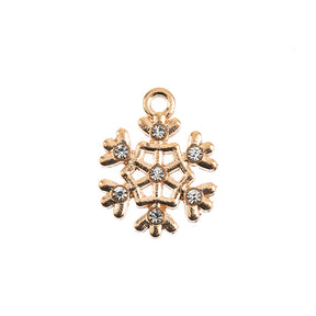 DZ0465-02: Zinc Charm Holiday 18x14mm Snowßake 8PPK