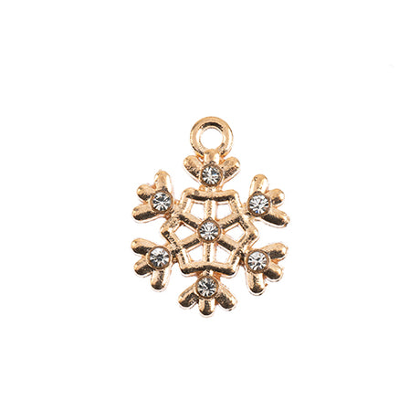 DZ0465-02: Zinc Charm Holiday 18x14mm Snowßake 8PPK
