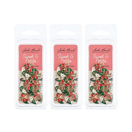 DZ0465-04: Sweet & Petite Holiday Charms 19x16mm Wreath 6PPK