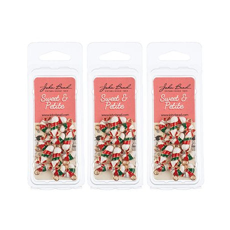 DZ0465-05: Sweet & Petite Holiday Charms 22x11mm Candy Cane 8PPK
