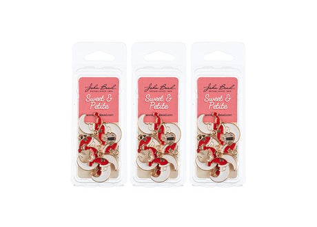 DZ0465-09: Sweet & Petite Holiday Charms 20x15mm Moon Santa 8PPK