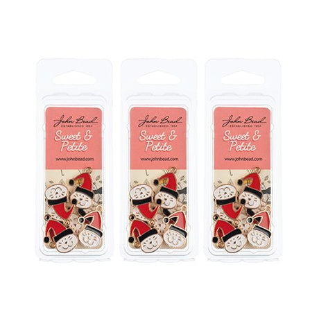 DZ0465-10: Sweet & Petite Holiday Charms 21x15mm Santa Cat 8PPK