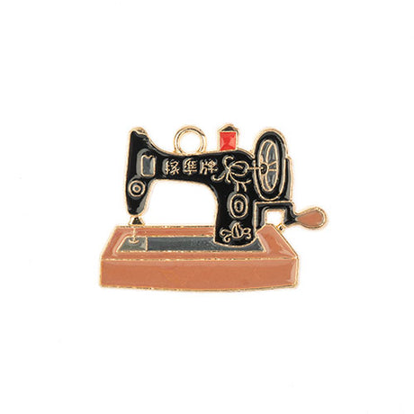 DZ0467-004: Zinc Charm 29x15mm Sewing Machine 4PPK
