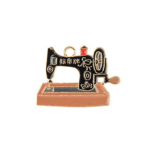 DZ0467-004: Zinc Charm 29x15mm Sewing Machine 4PPK