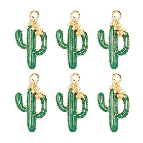 DZ0467-019: Zinc Charm 21x11mm Catus 6PPK