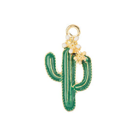 DZ0467-019: Zinc Charm 21x11mm Catus 6PPK